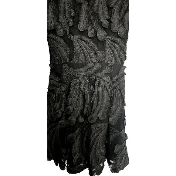 NWOT Michael Kors  Feather-Embroidered‎ Dress, Black, Size 2 - Picture 7 of 11